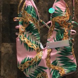 Criss Cross Open Back One Piece Swimsuit